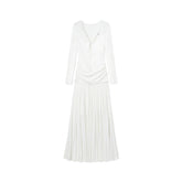 Wisteria Tencel Ribbed V-neck Maxi Dress - CHINASQUAD