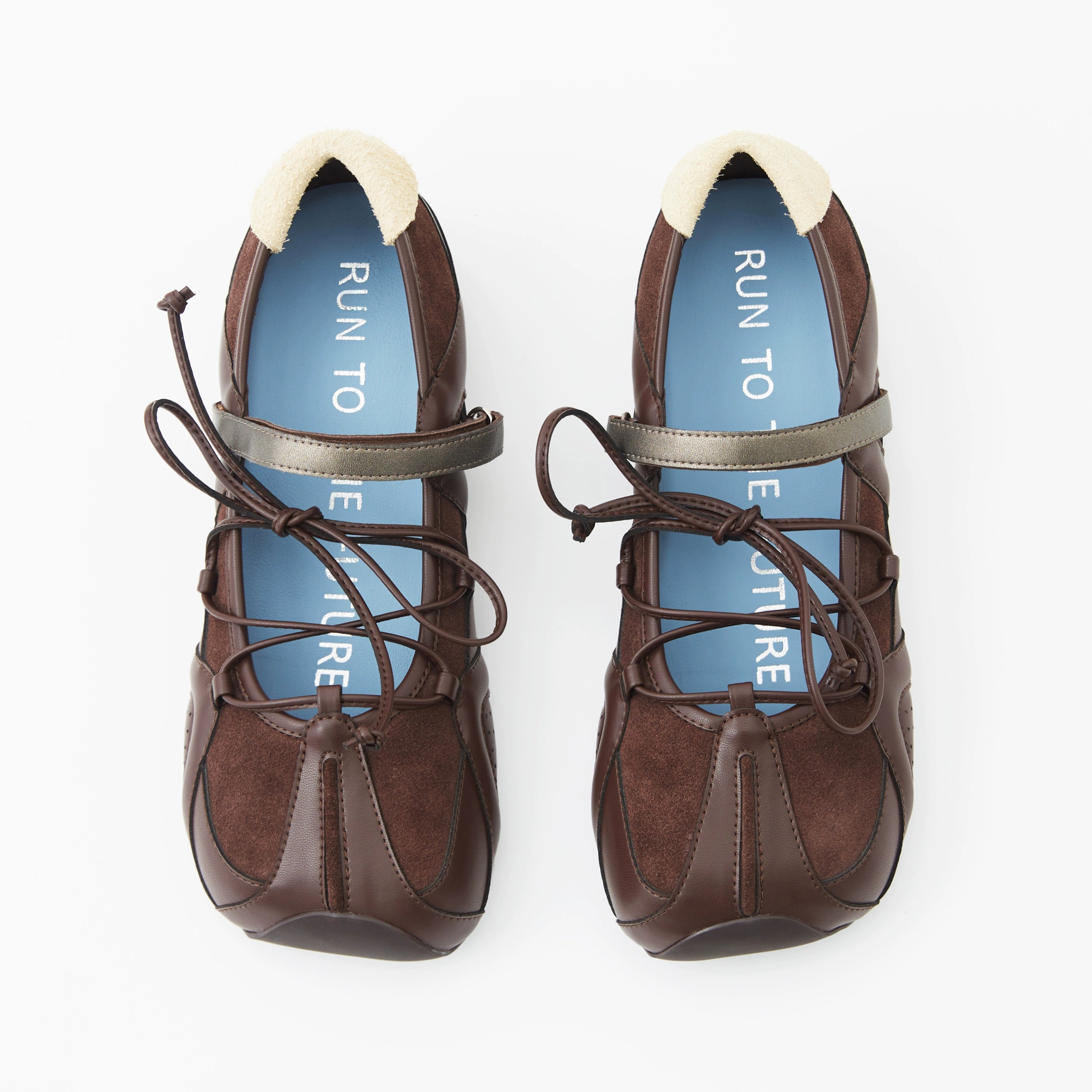 Embroidered Leather Mary Jane Ballet Flats