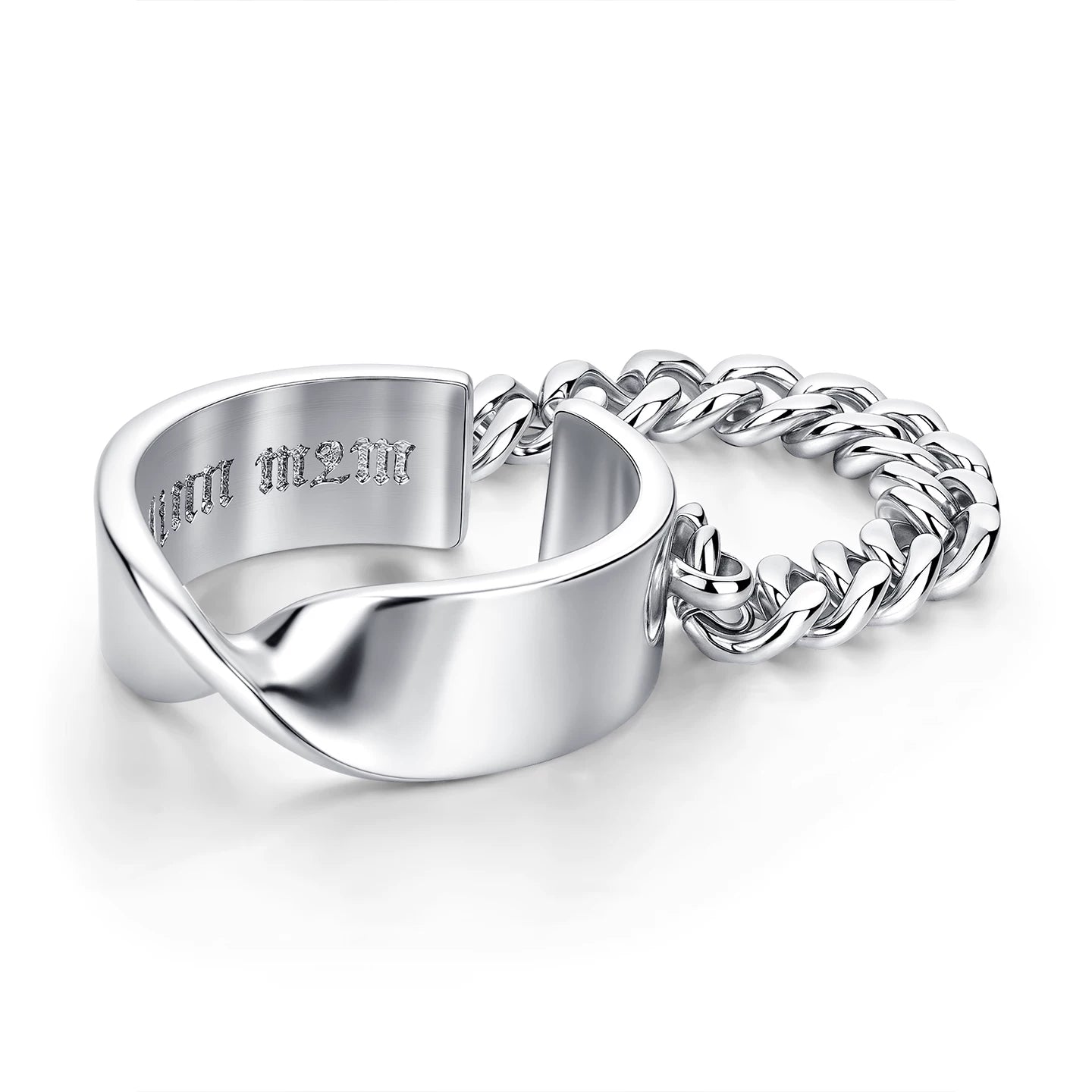 Minimalist Möbius Line Open Ring