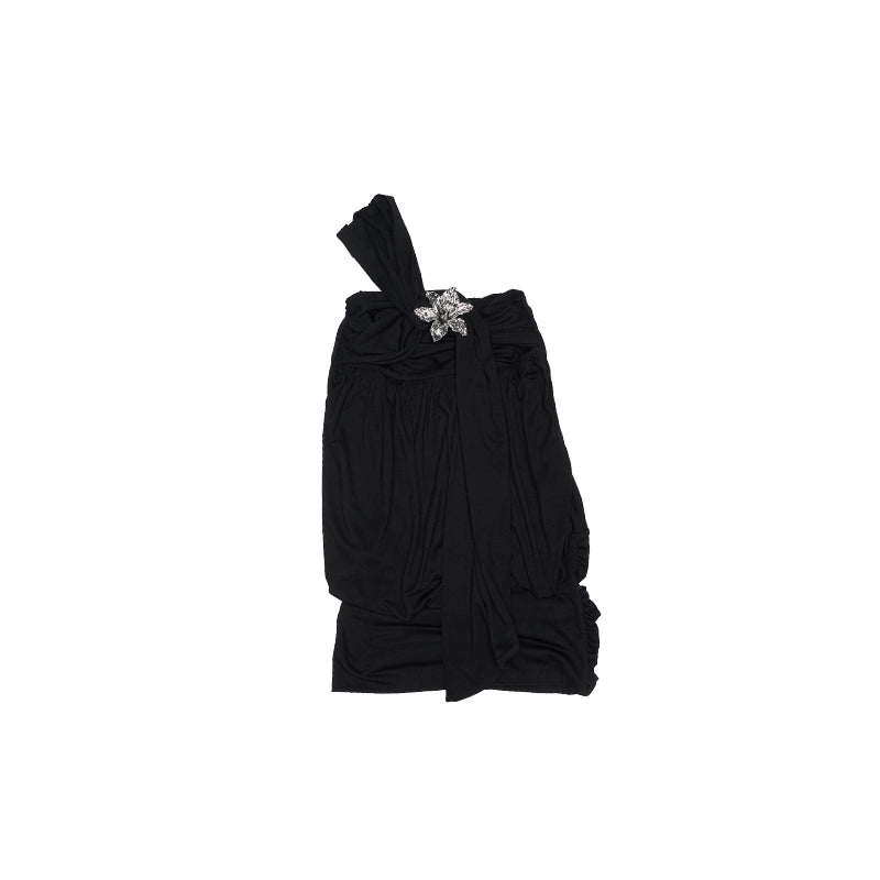 One-Shoulder Knotted Bud-shaped Strapless Dress - CHINASQUAD