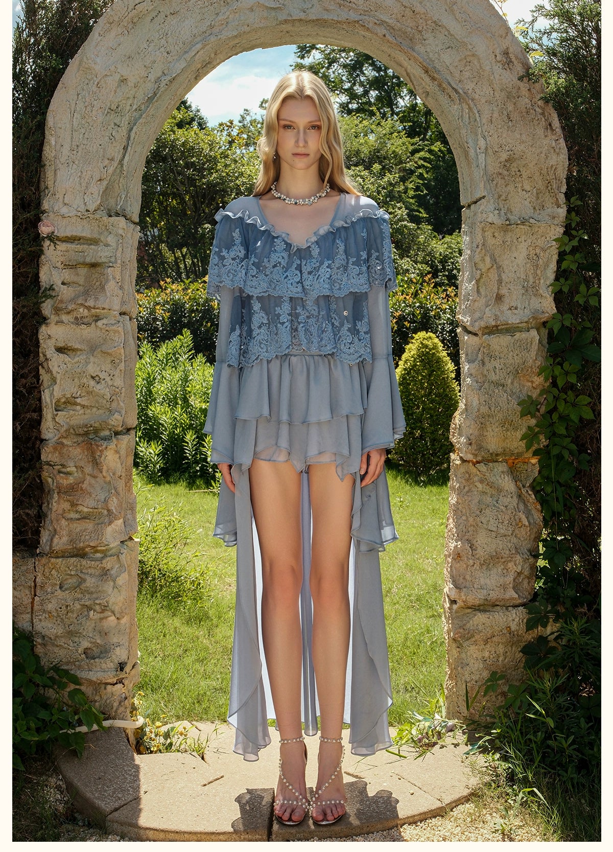 Ondine Chiffon Lace Set - CHINASQUAD