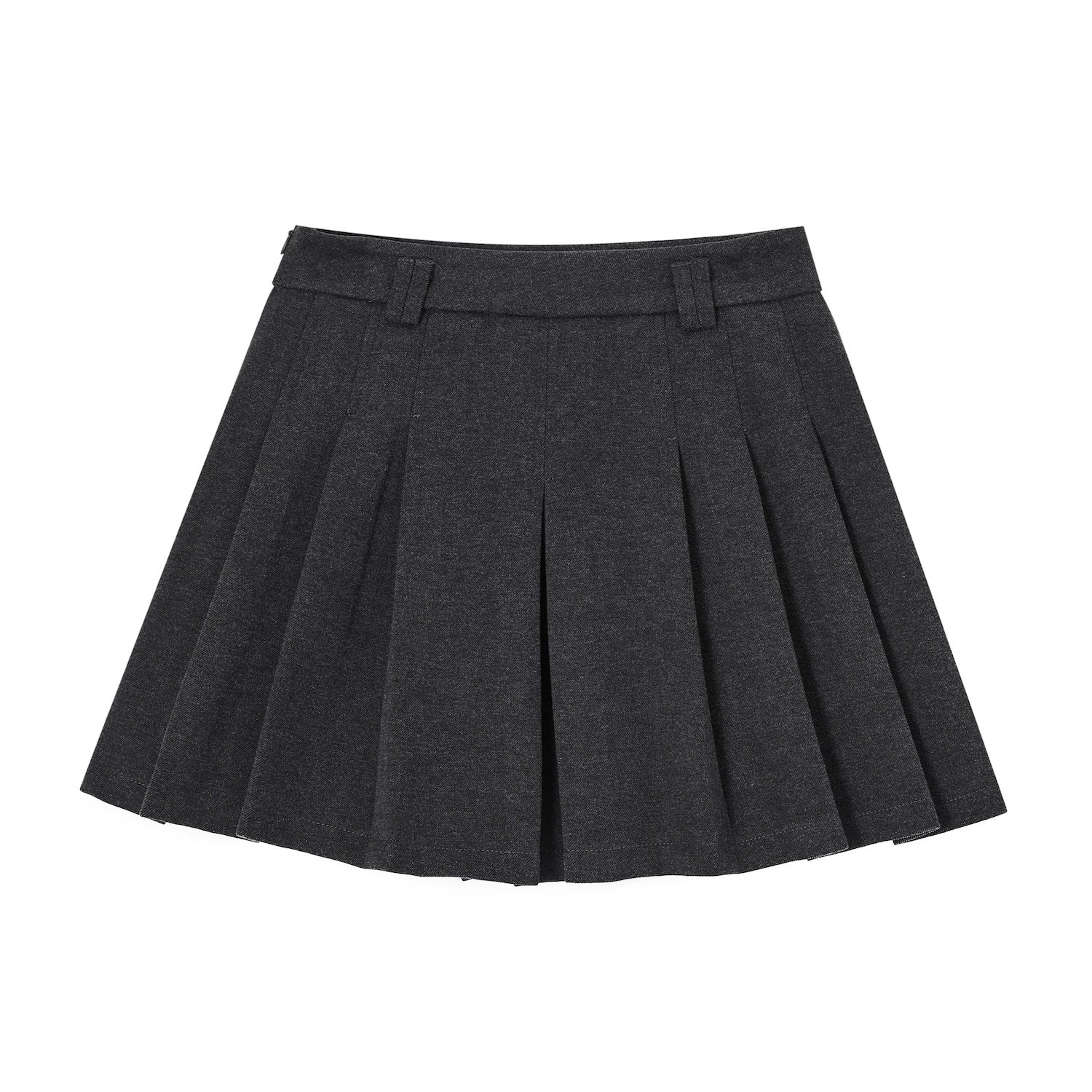 Wool Blend Pleated Skirt