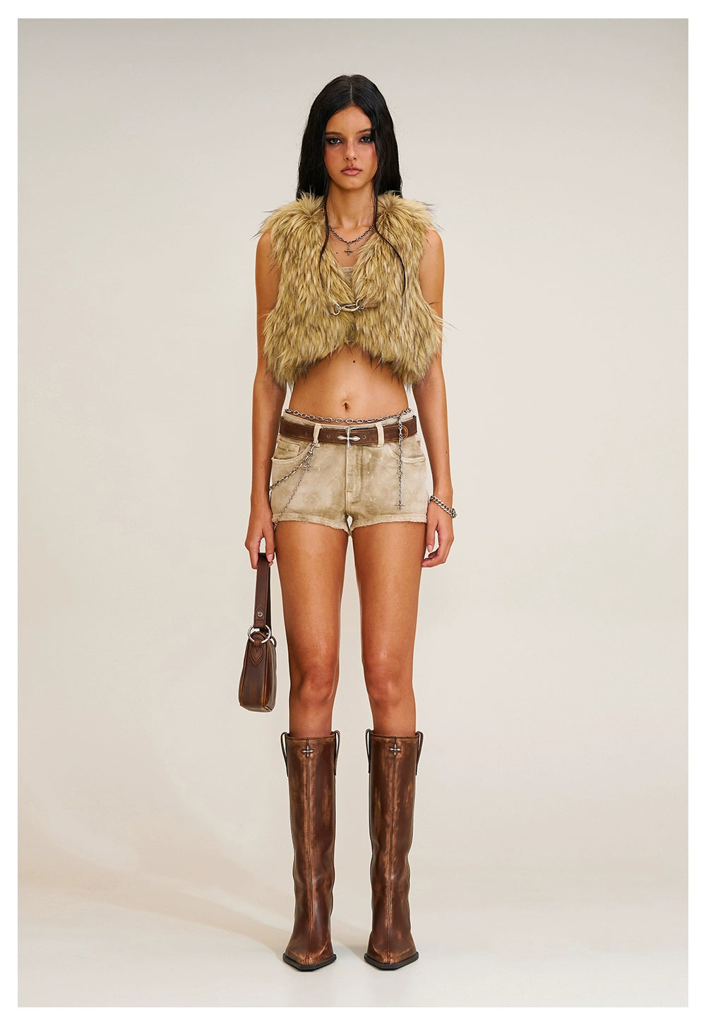 COMPASS Prairie Faux Fur Vest - CHINASQUAD