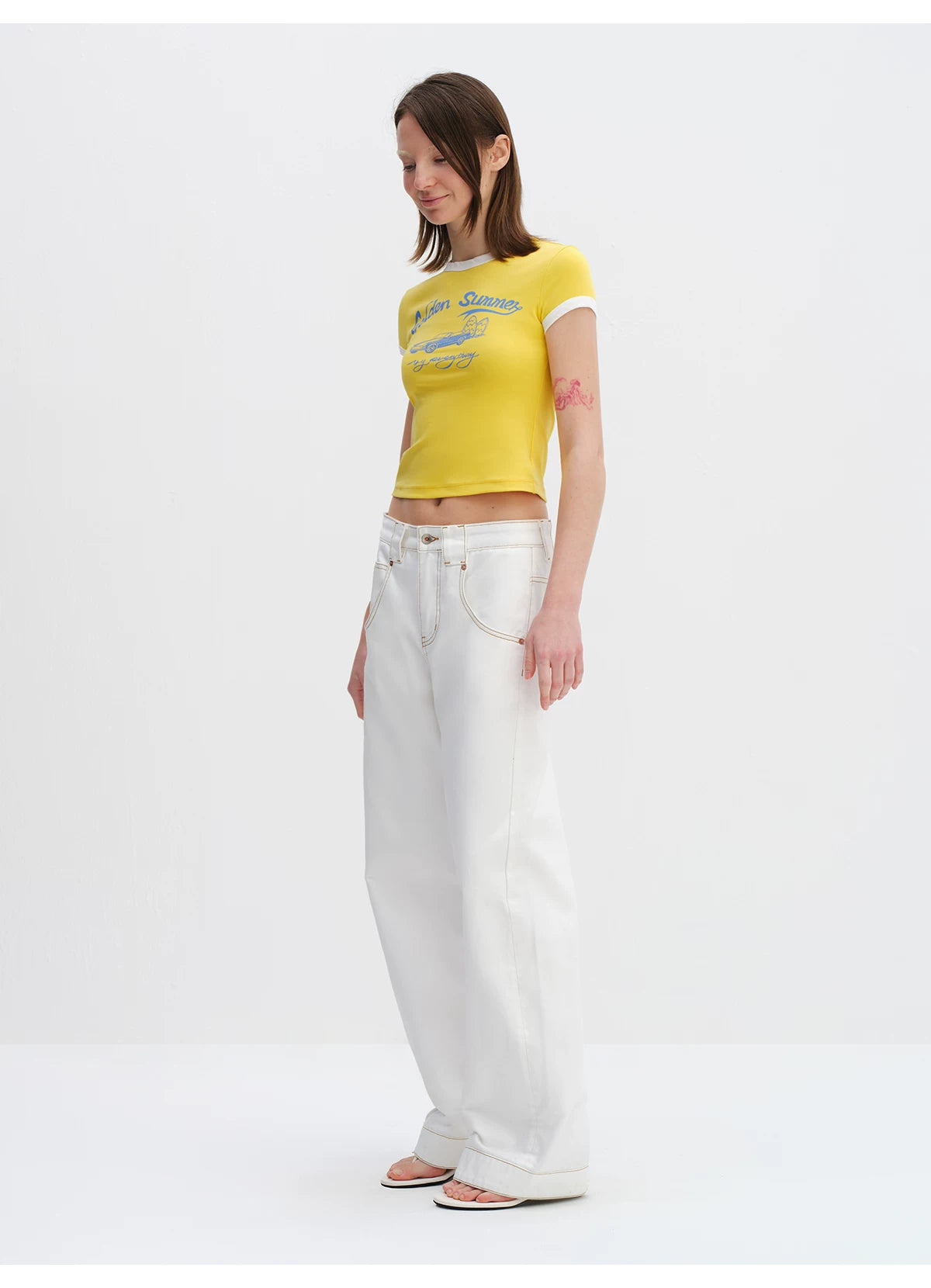 Color-Block Summer Fitted T-Shirt