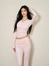 Pink & Black V-Neck Hoodie & Pants Set - CHINASQUAD