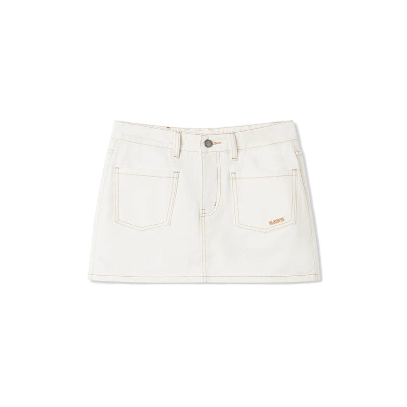 Pocket Detail Low-Rise Denim Mini Skirt