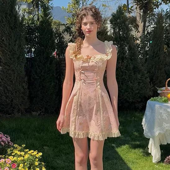 Daisy Kite French Vintage Floral Lace Dress