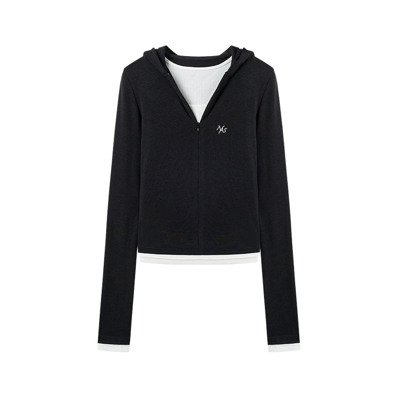 Tencel Wool Layered Long-Sleeve Tee