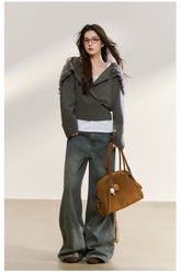 Washed Loose Straight-Leg Jeans - CHINASQUAD