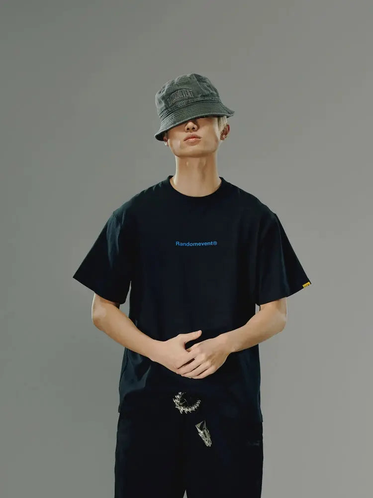 Black & White Printed Crew Neck T-Shirt - CHINASQUAD