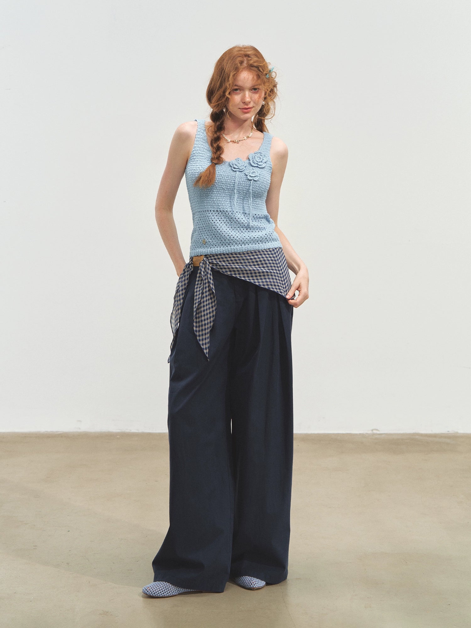 Three-dimensional Handmade Flower Crochet Tank Top - CHINASQUAD