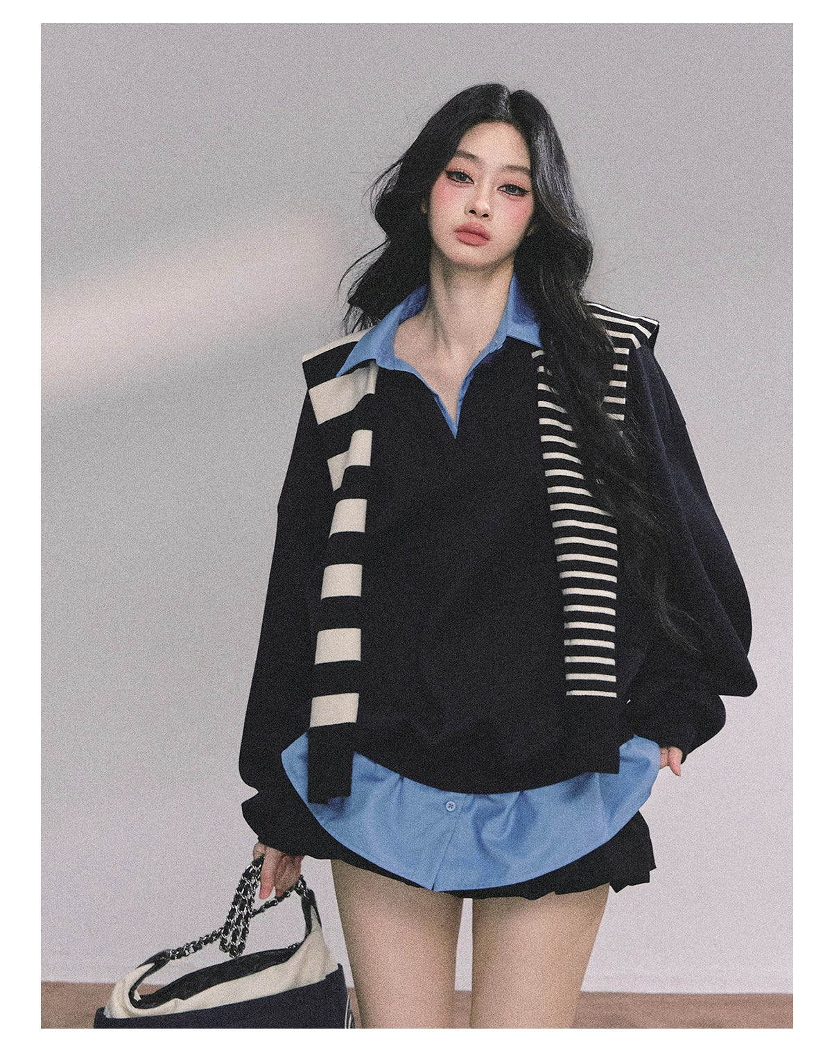 Two-Piece American Oversized Sweatshirt