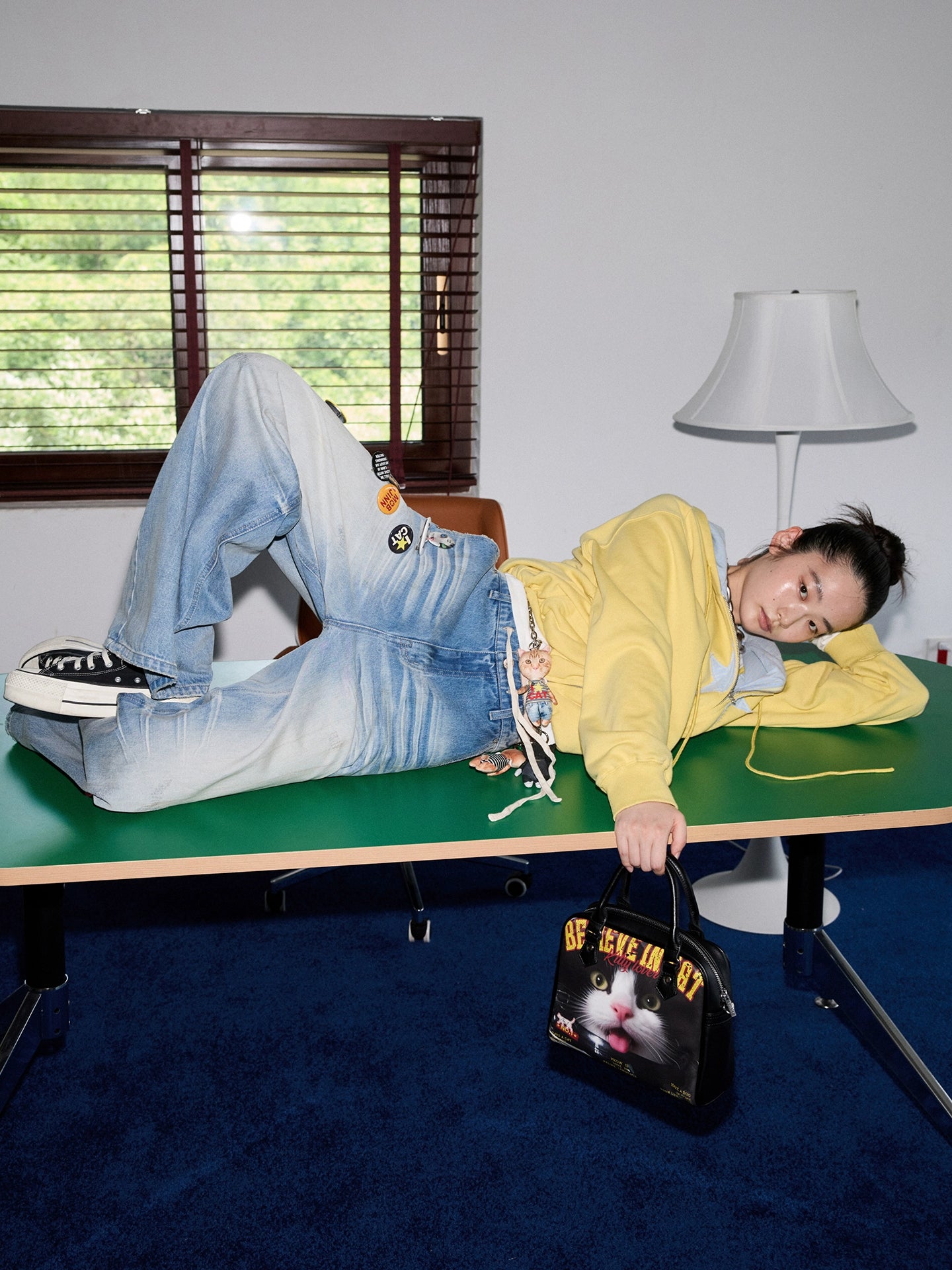 Star Patch Oversized Zip-up Hoodie - CHINASQUAD