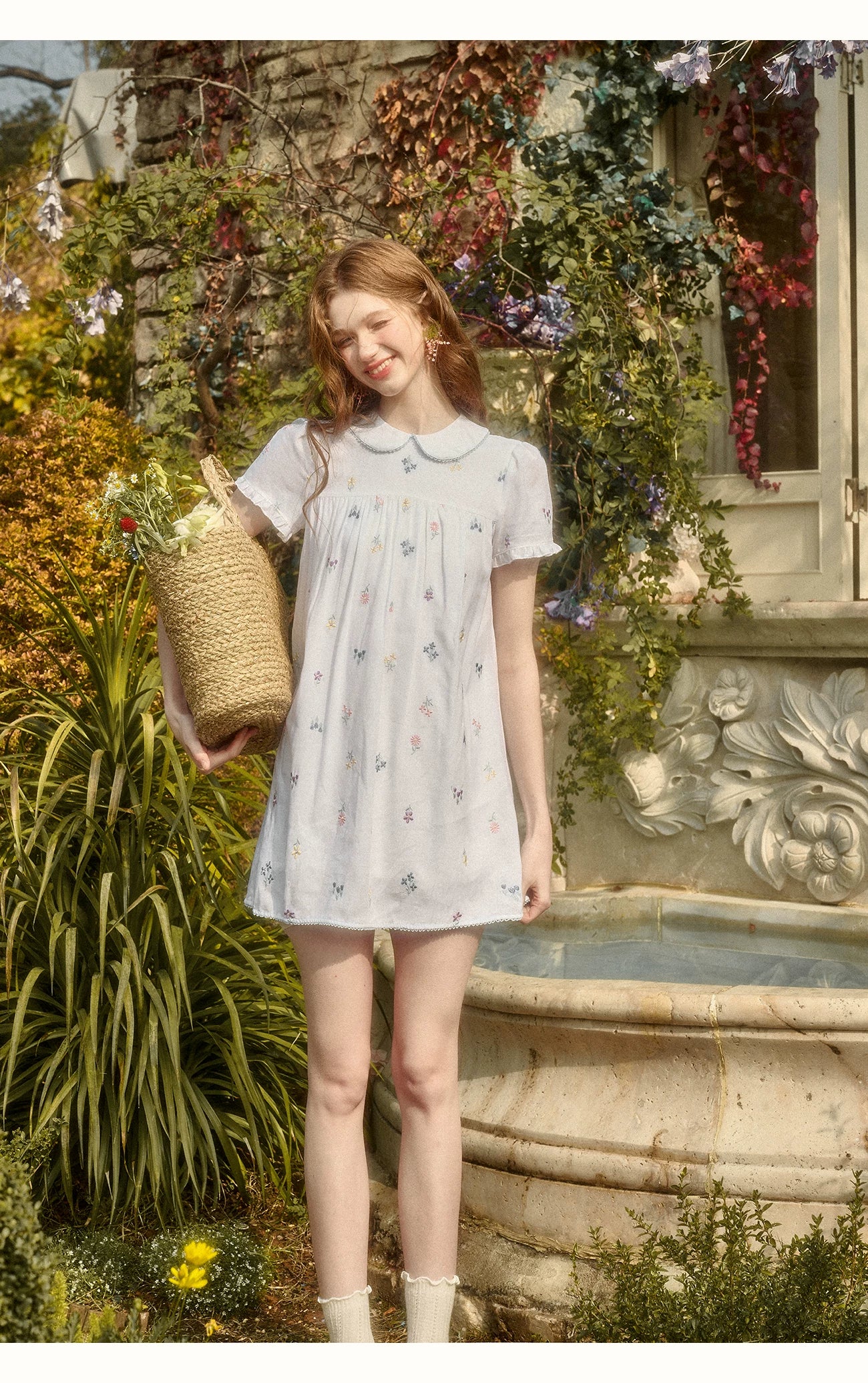 Botanical Linen Embroidered Set