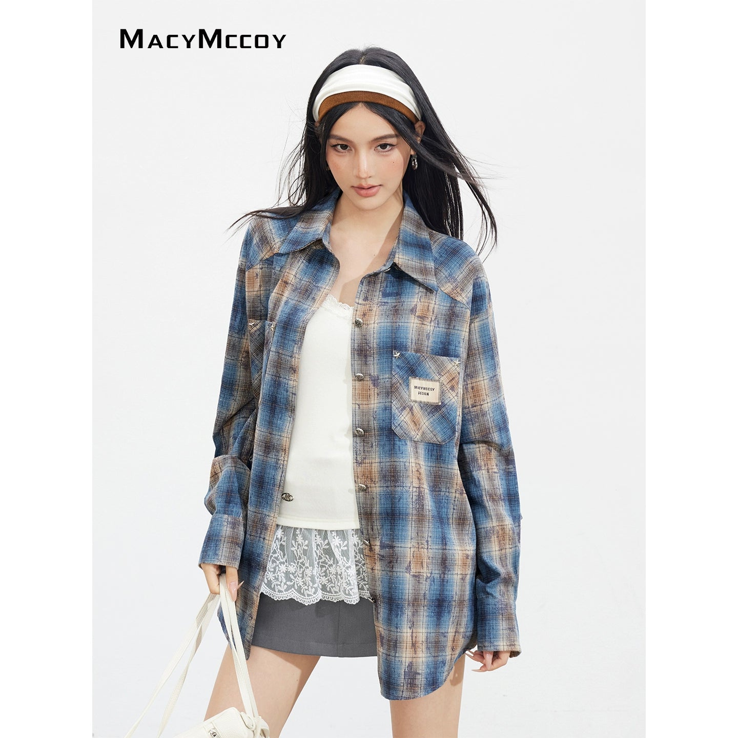 Vintage Plaid Oversized Shirt