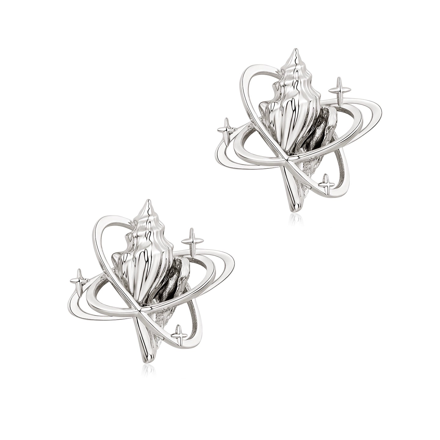 Seashell Star Stud Earrings