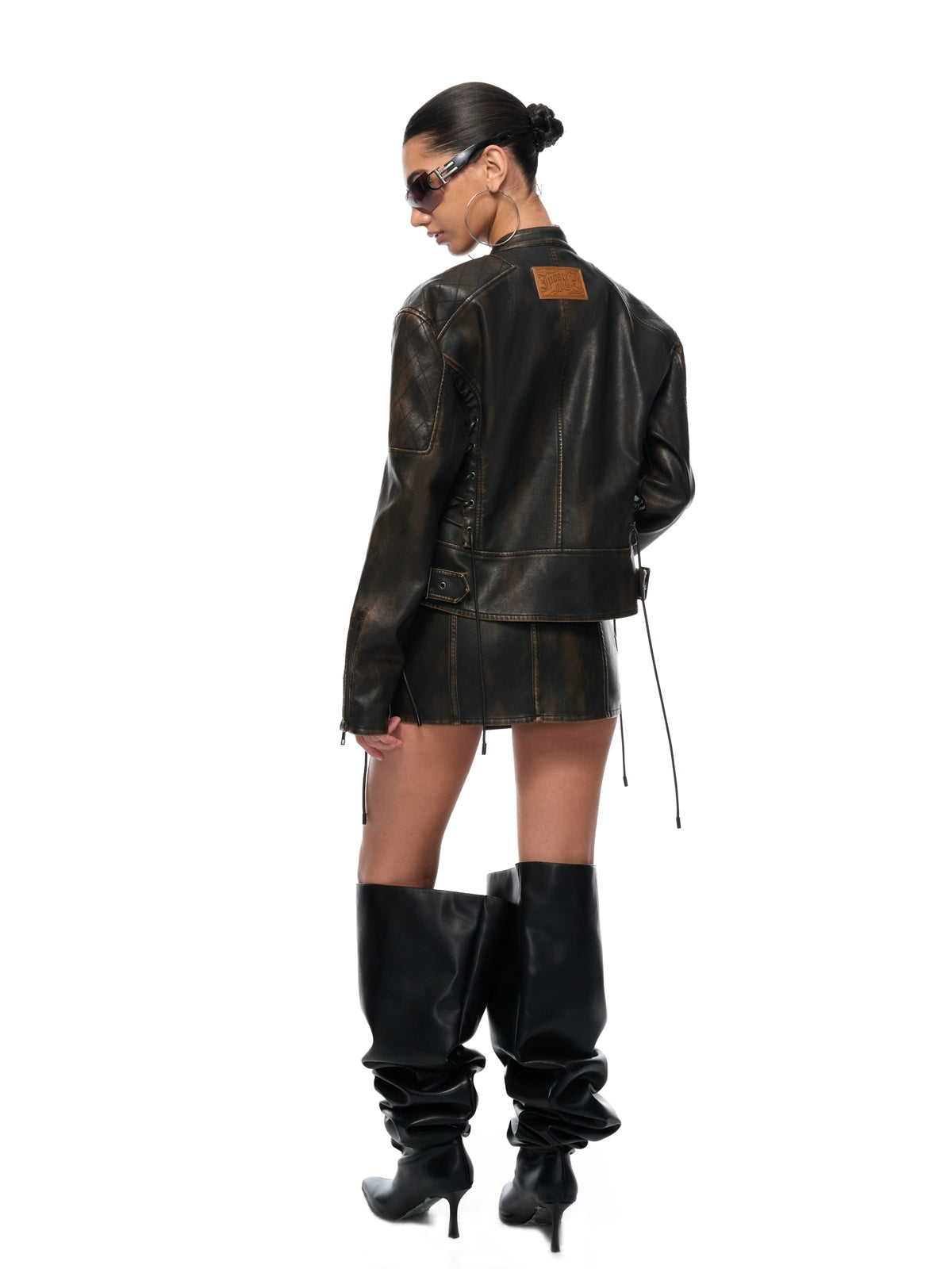 Vintage Washed Biker Leather Set