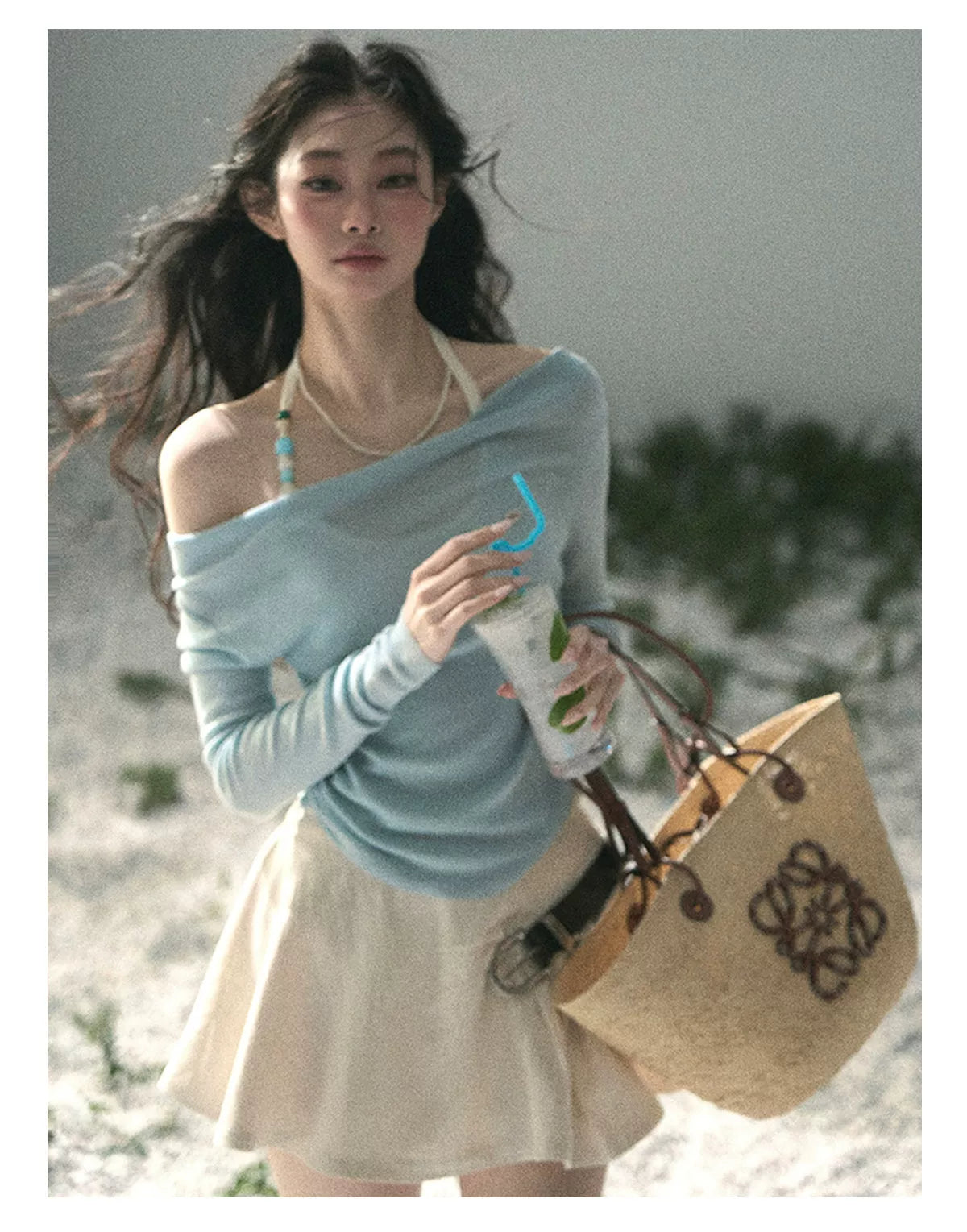 Sugar Frost Off-Shoulder Top