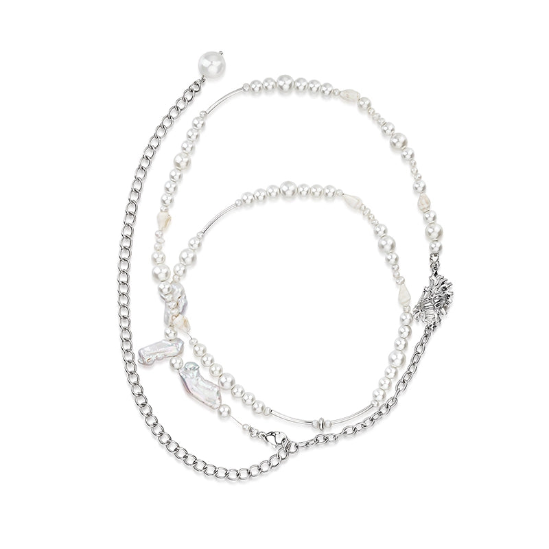 Double Wear Natural Baroque Conch Necklace/Waist Chain - CHINASQUAD