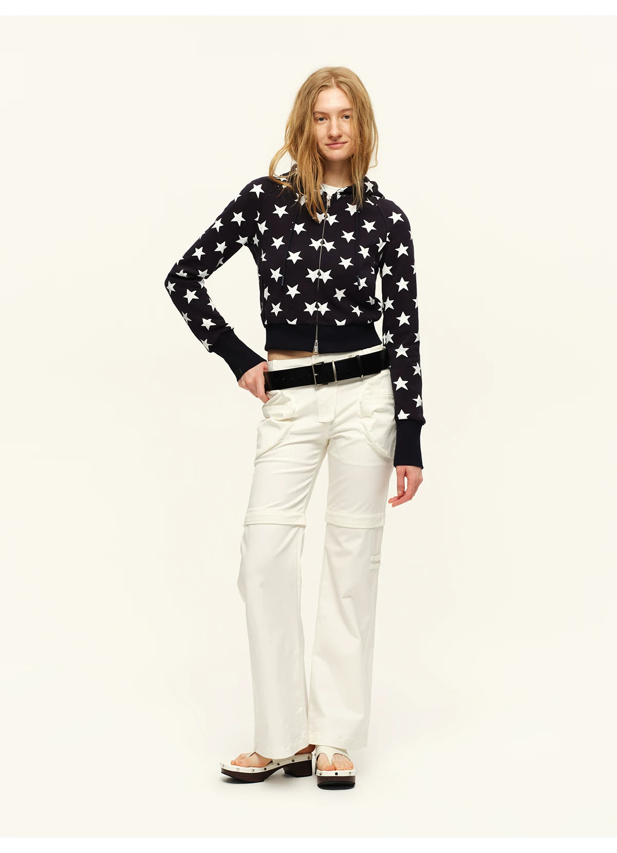 Hooded Sweatshirt & Wide-Leg Sweatpants Set