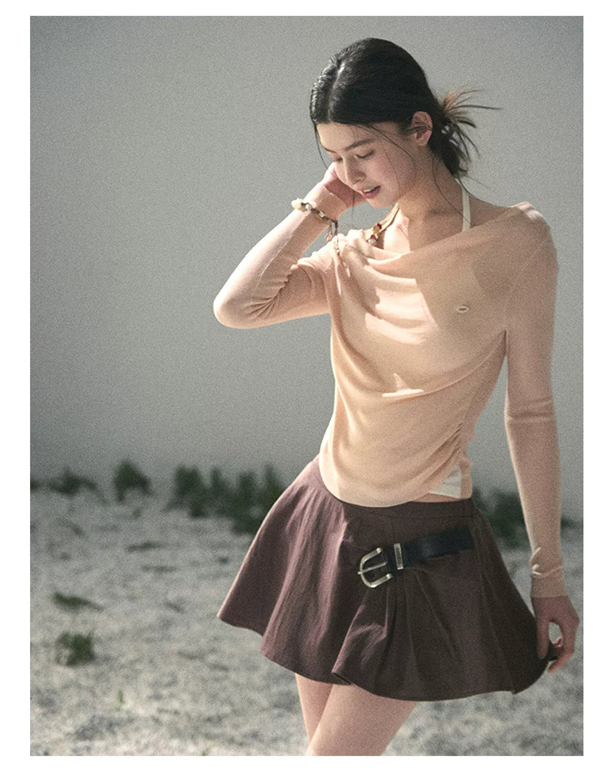Sugar Frost Off-Shoulder Top