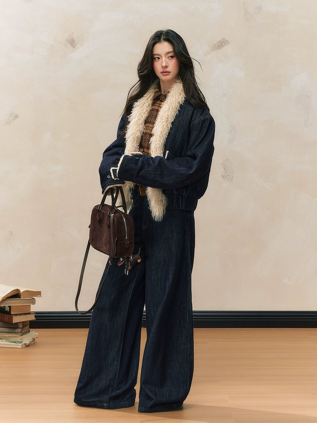 Blue Loose Wide-Leg Jeans  - CHINASQUAD