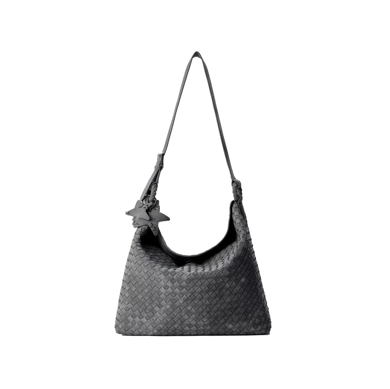 Oversized Woven Suede Tote Shoulder Bag ECODAY