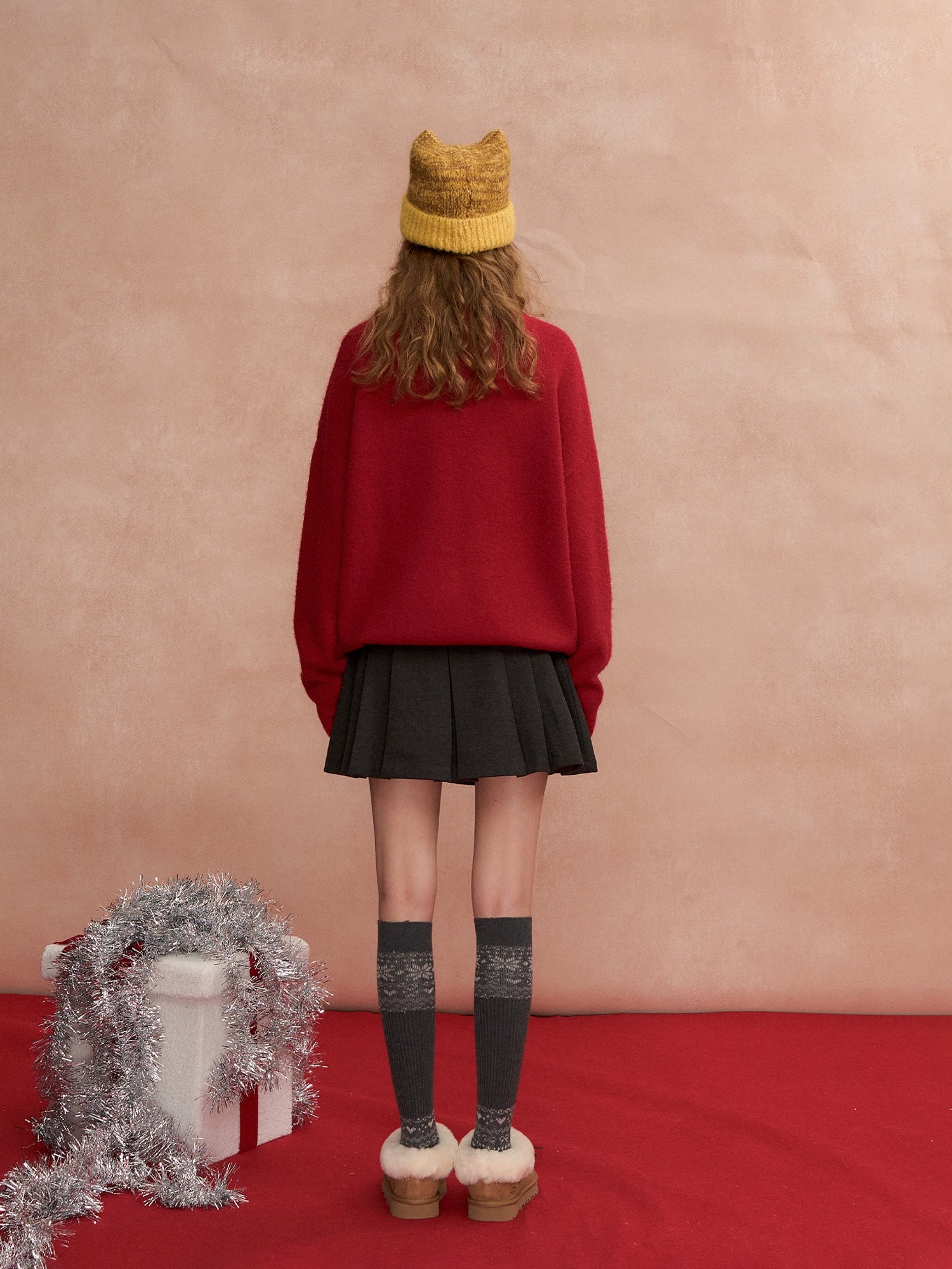 Cyber Pony Jacquard Oversized Knit Sweater