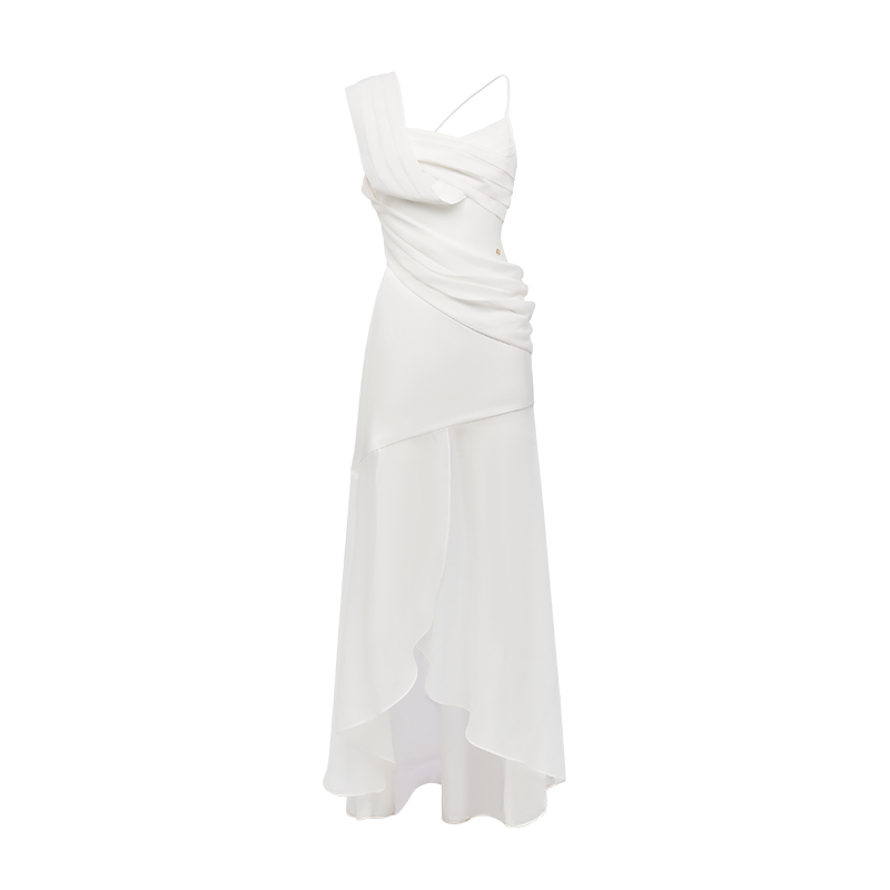 Ayla Slit Full-Skirt Dress - CHINASQUAD