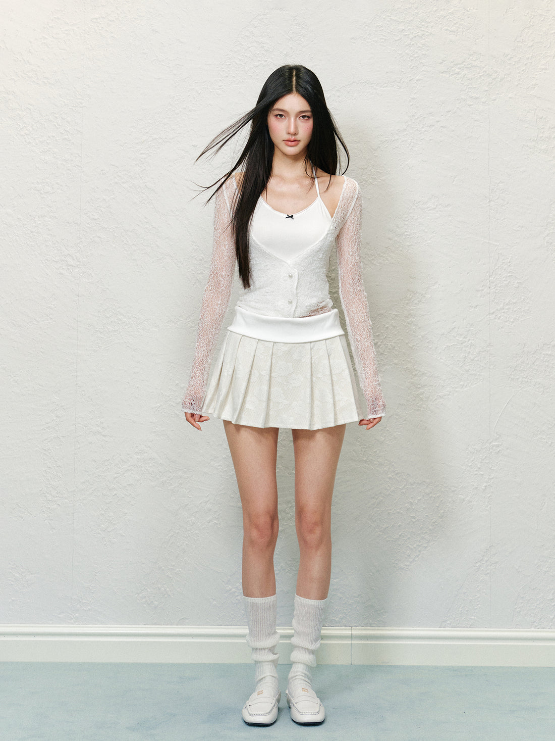 Ballet Style Two-Piece Lace Cami & Skirt Set - CHINASQUAD