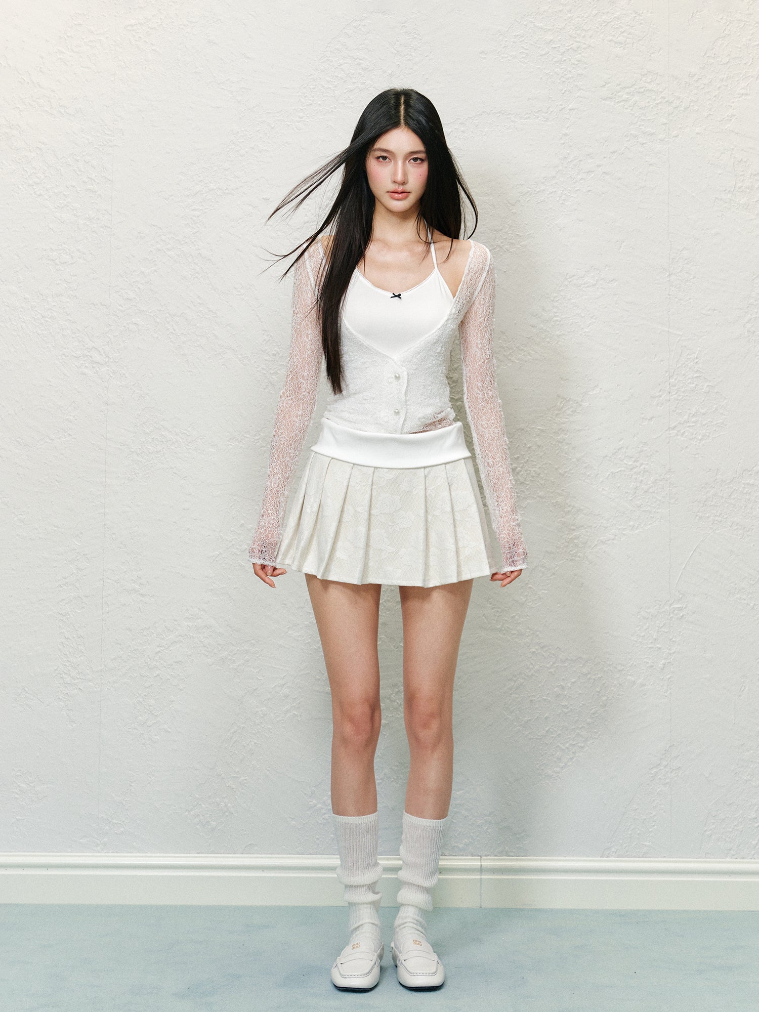 Ballet Style Two-Piece Lace Cami & Skirt Set - CHINASQUAD