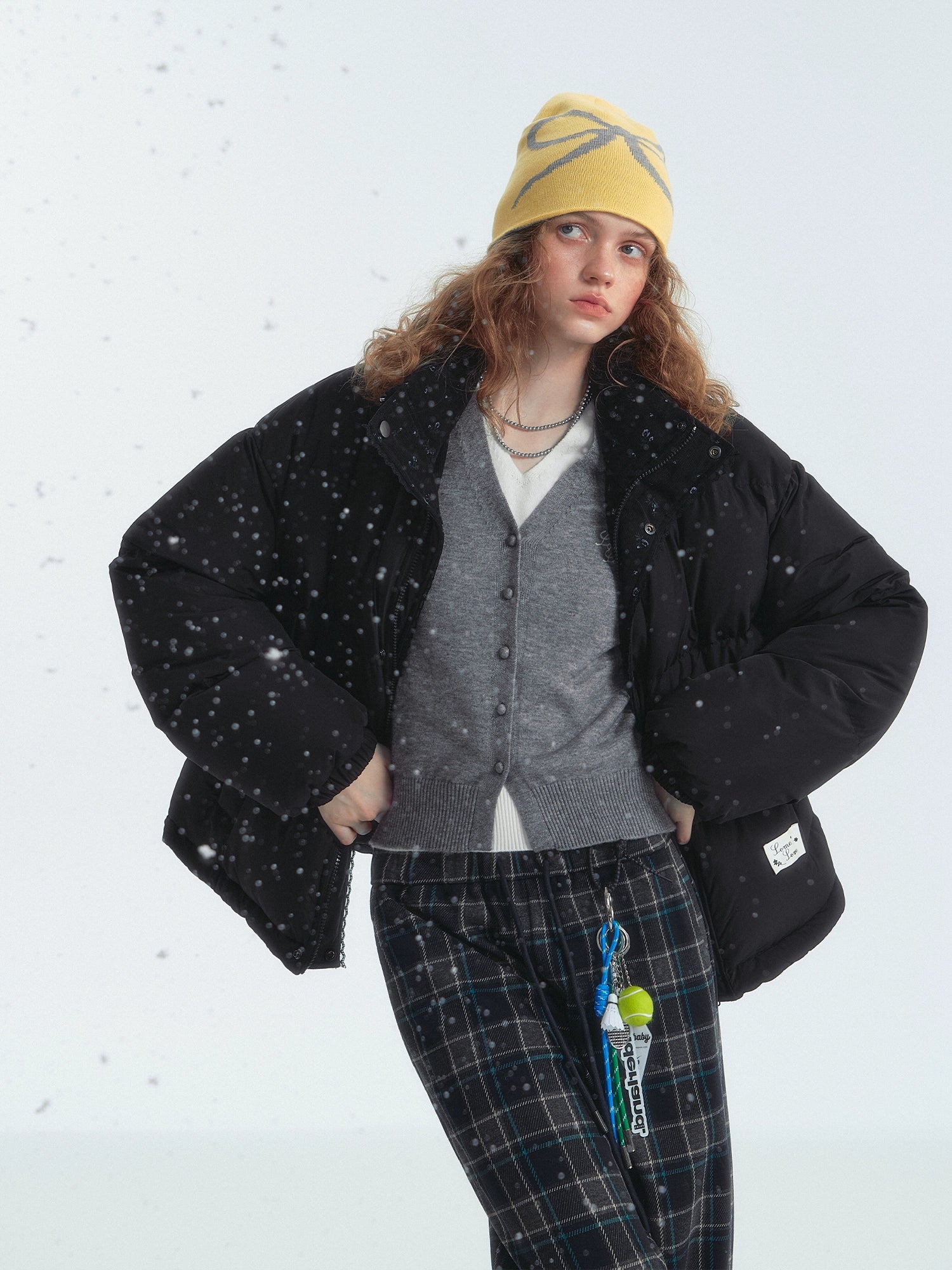 Lace-Trim Reversible Down Jacket - CHINASQUAD