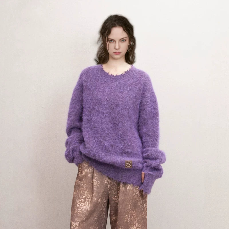 Soft-Touch Alpaca-Blend Crewneck Sweater