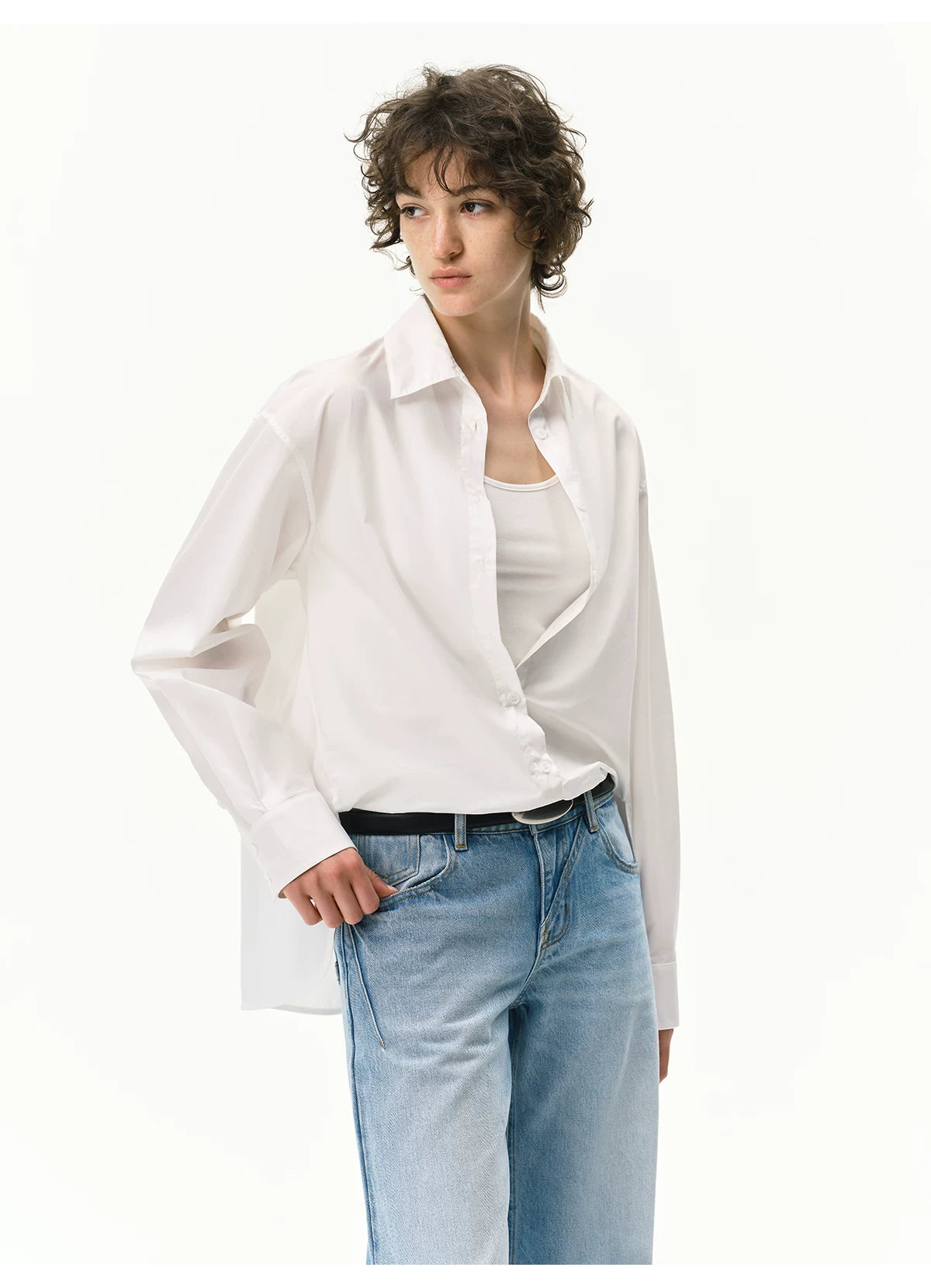 Lyocell Layered Two-Piece Shirt