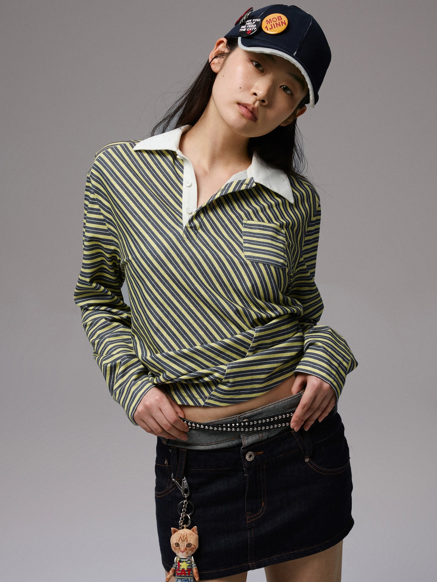 Fake Two-Piece Spliced Double Waistband Skirt - CHINASQUAD