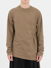 Ochre & Light Brown Drawstring Long-Sleeve T-Shirt - CHINASQUAD