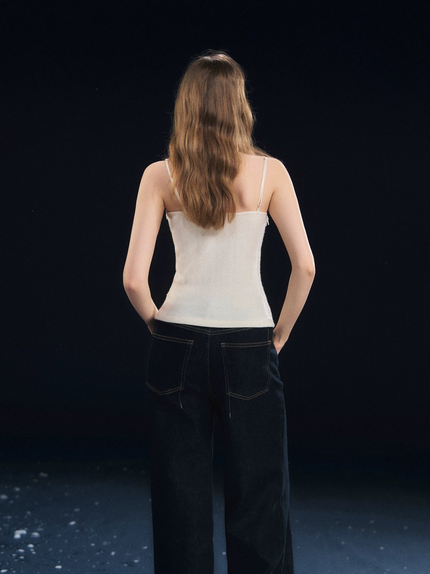 Textured Velvet Lace Cami Vest