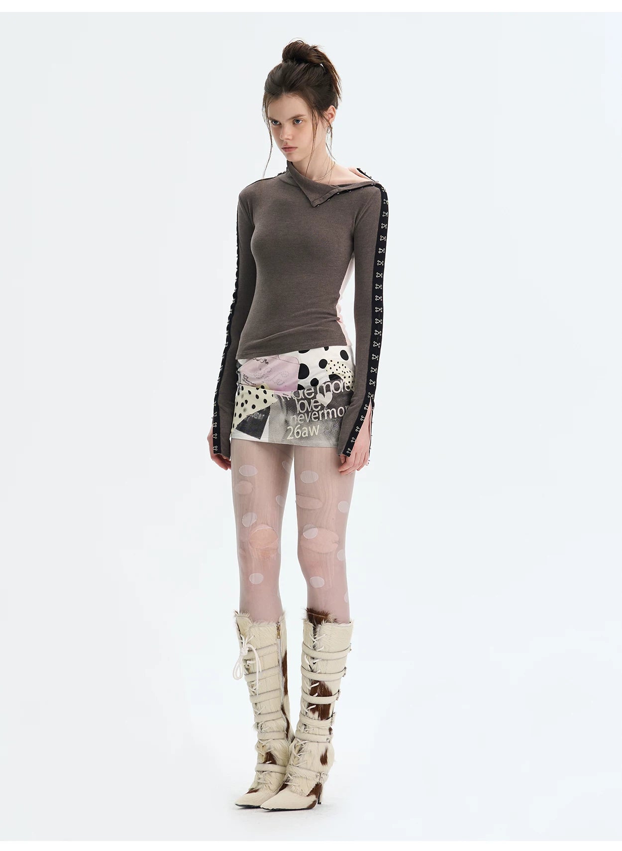 Brushed Mock-Neck Reversible Base Layer Turtleneck