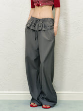 Lace Spliced Fake Two-Piece Pants - CHINASQUAD
