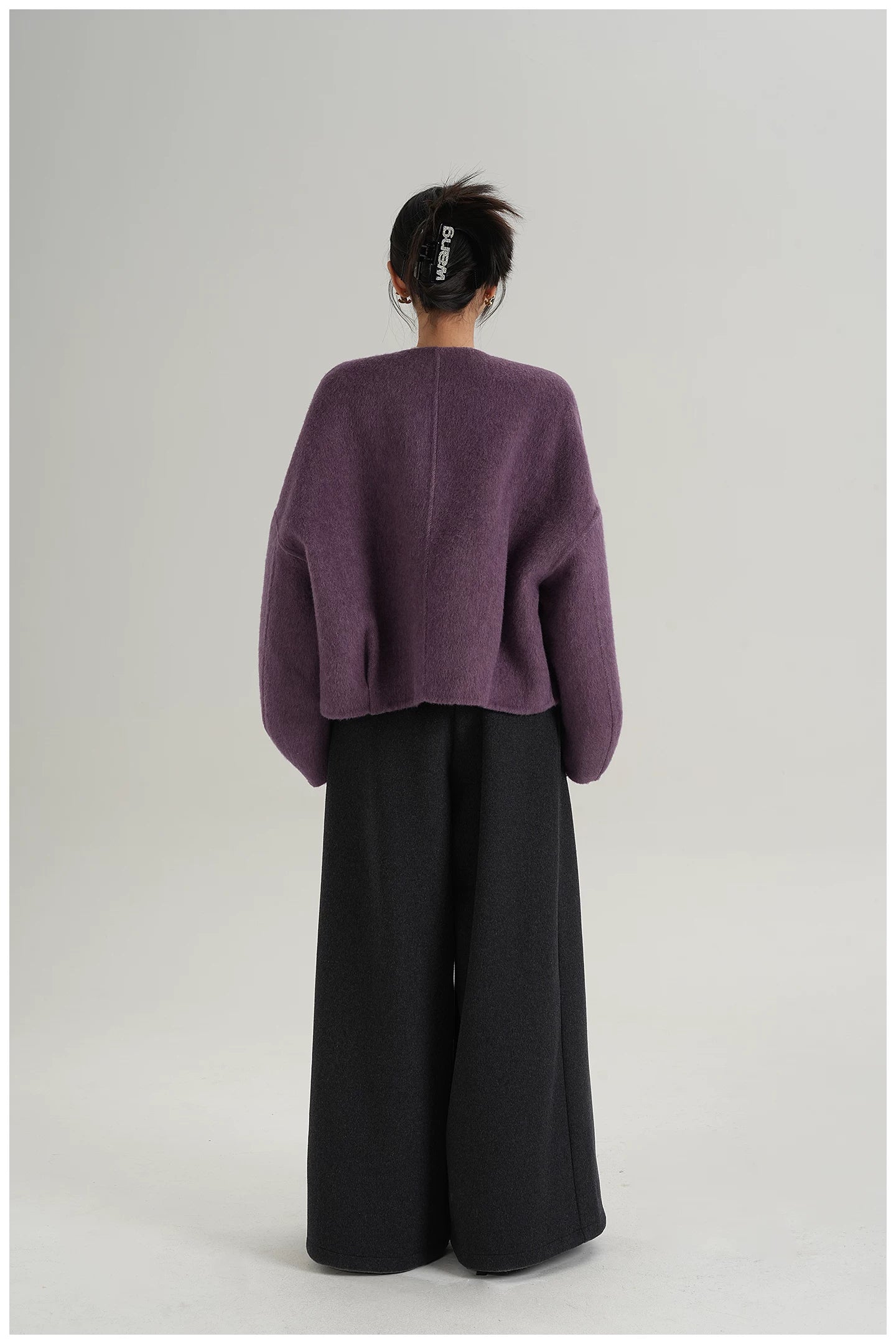 Relaxed-Fit Cropped Double-Faced Wool Jacket