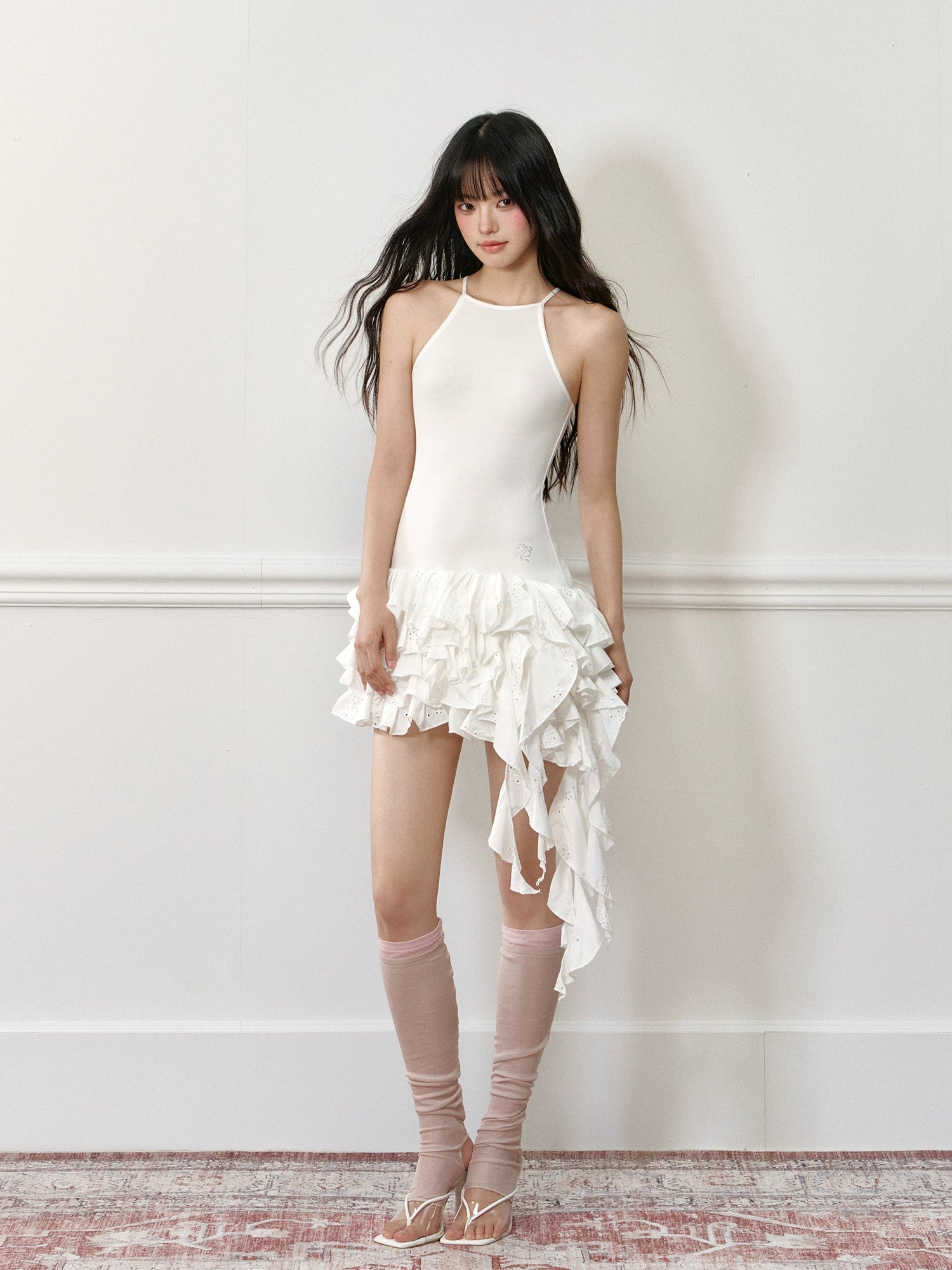 Irregular Bubble Hem Dress