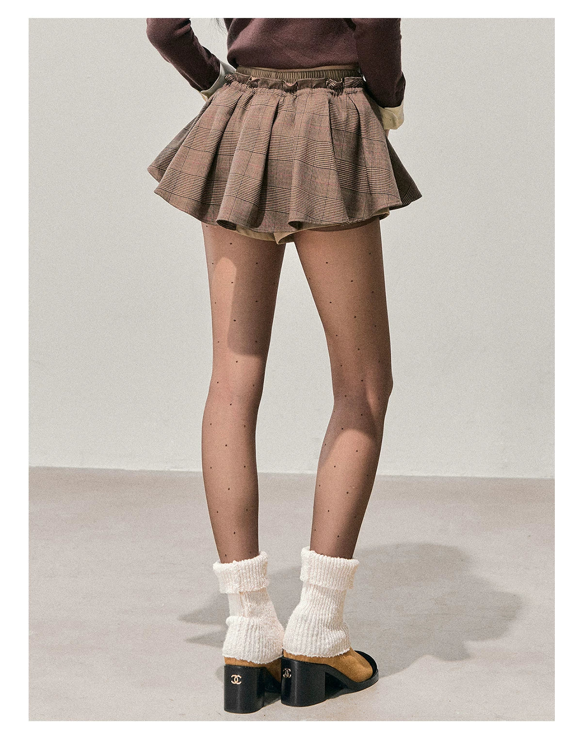 American-Style Puff A-Line Mini Skirt