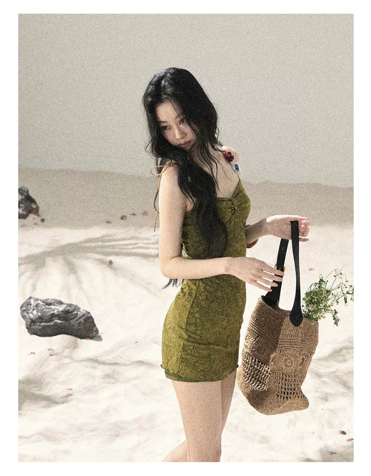 French Vine Jacquard Bodycon Mini Dress