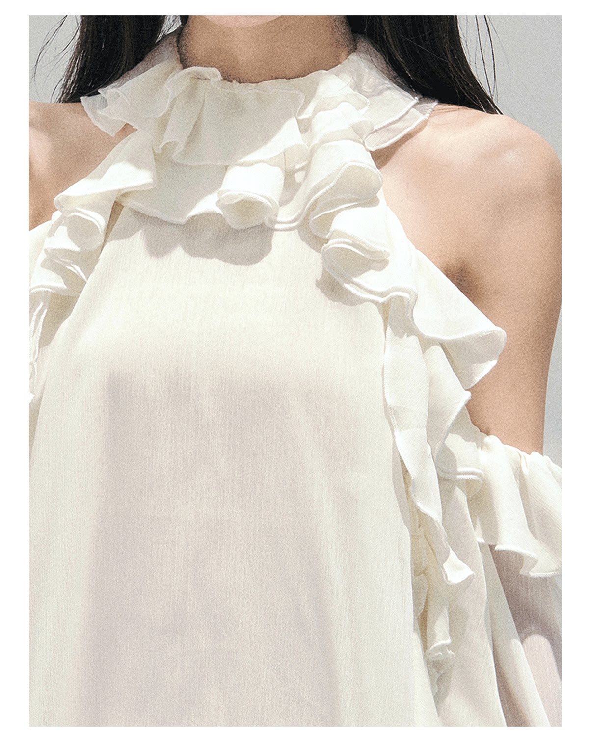 Heidi Ruffle Shoulder Blouse