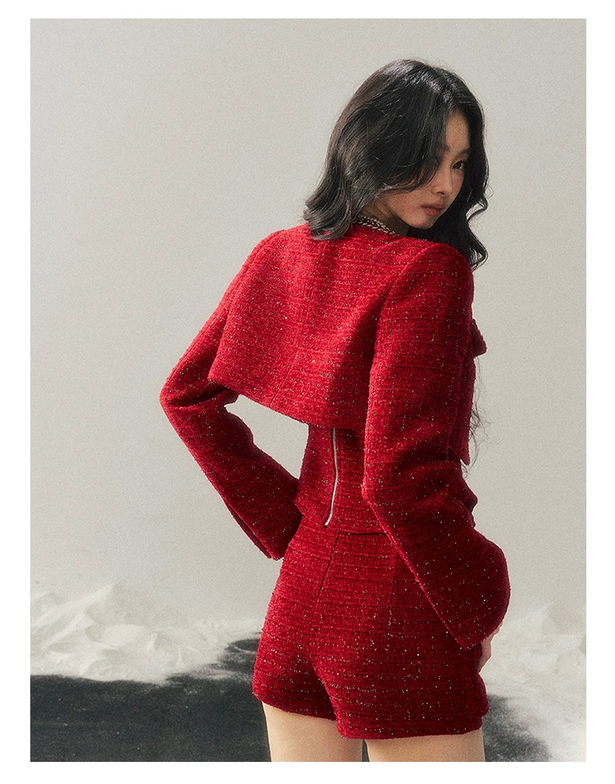 Tweed-Inspired Three-Piece Set