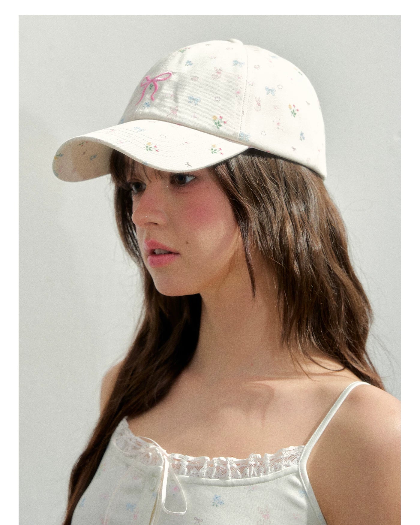 Vintage Floral Embroidered Girl Baseball Cap