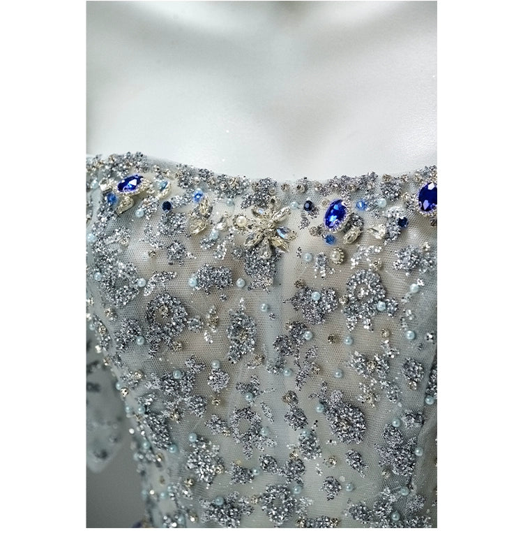 Radiant Silver Couture Gown