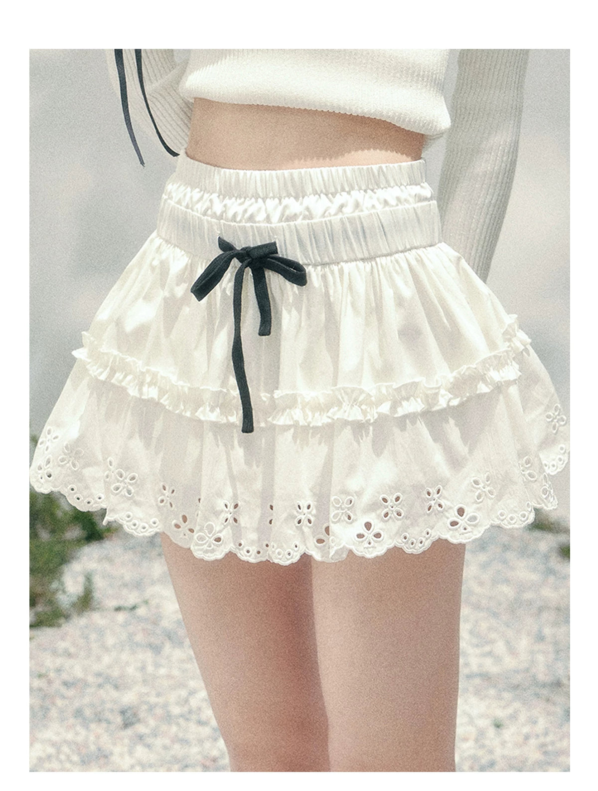 “Spring Meadow” Embroidered Bubble Skirt