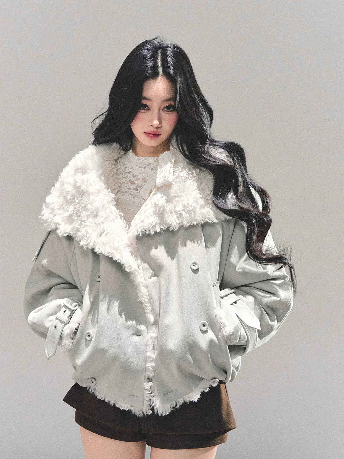 Shearling Winter Puffer Jacket