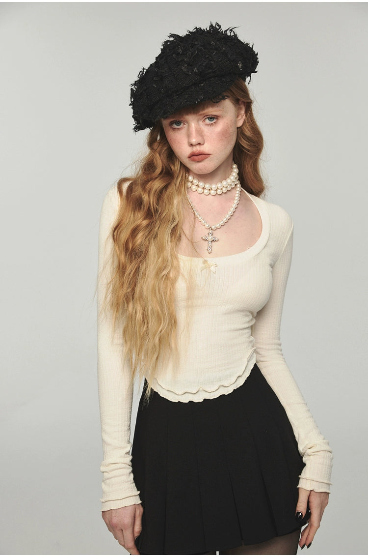 High-waisted Ruffled Pleated A-line Mini Skirt - CHINASQUAD